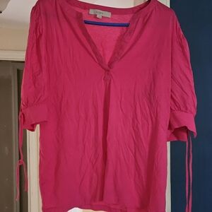 LOFT Bright Pink Blouse